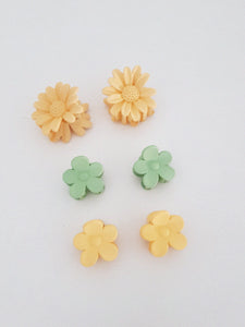 YELLOW SUN HAIR CLIPS