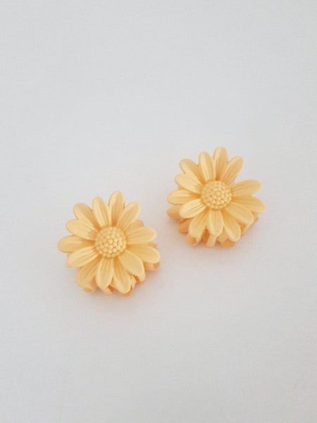 YELLOW SUN HAIR CLIPS