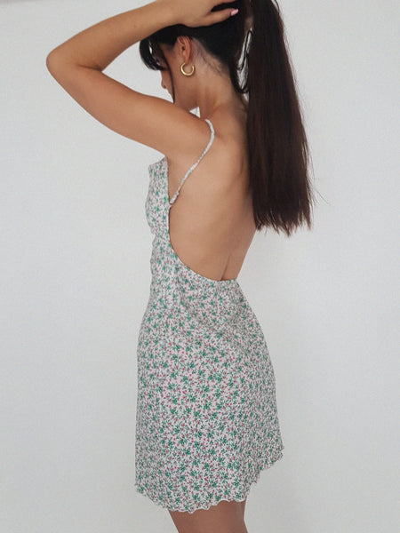 AMORE DRESS SHORT// flower