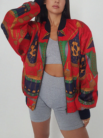 SATIN BOMBER COAT