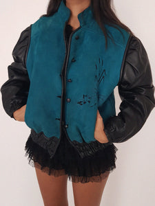 SUEDE BLUE COAT