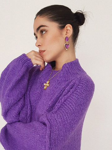 PURPLE EARRING