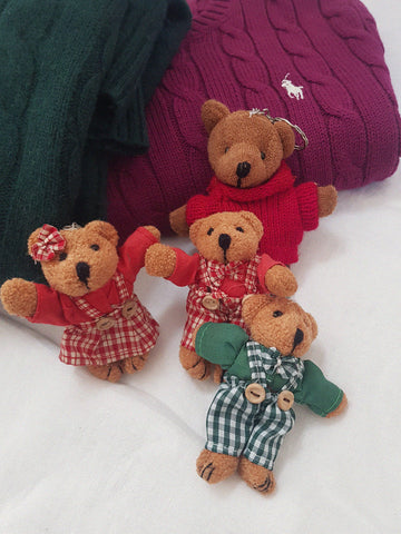 TEDDY KEYCHAIN GREEN