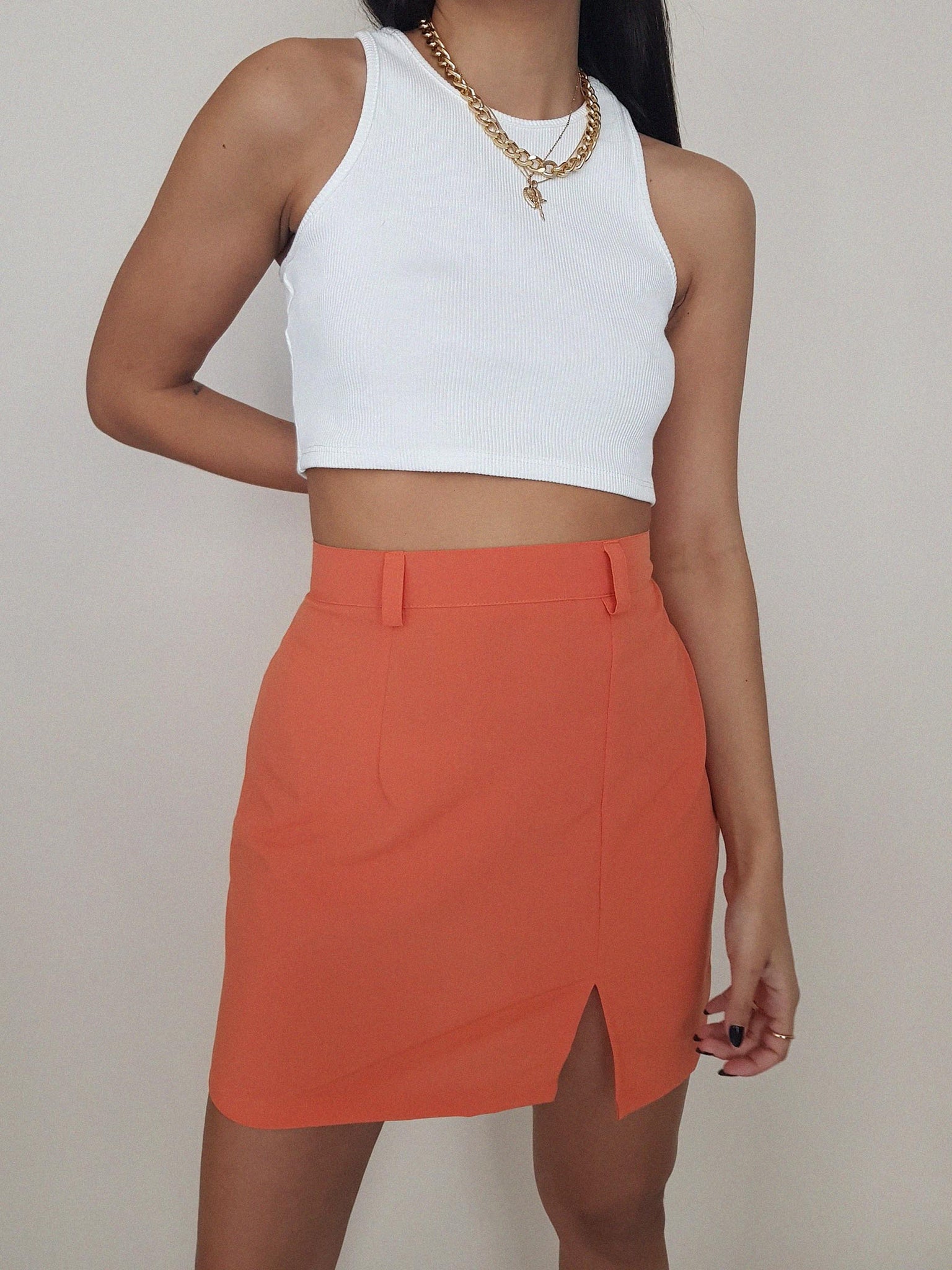 ORANGE CUTY SKIRT