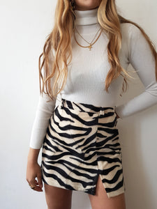 ZEBRA CUTY SKIRT