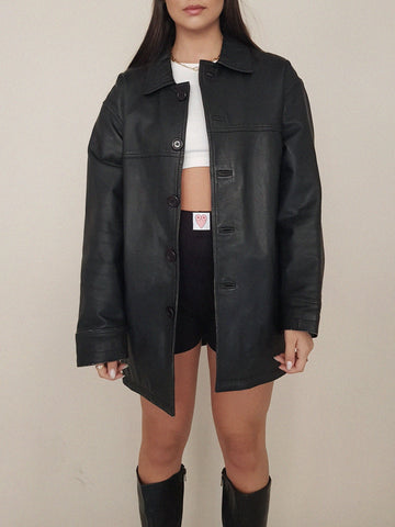 LEATHER COAT // X03